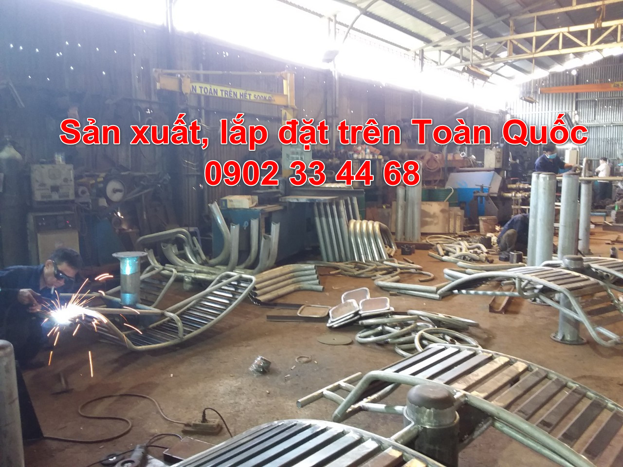 xưởng sản xuất dụng cụ thể dục Cơ khí Tiến Vương